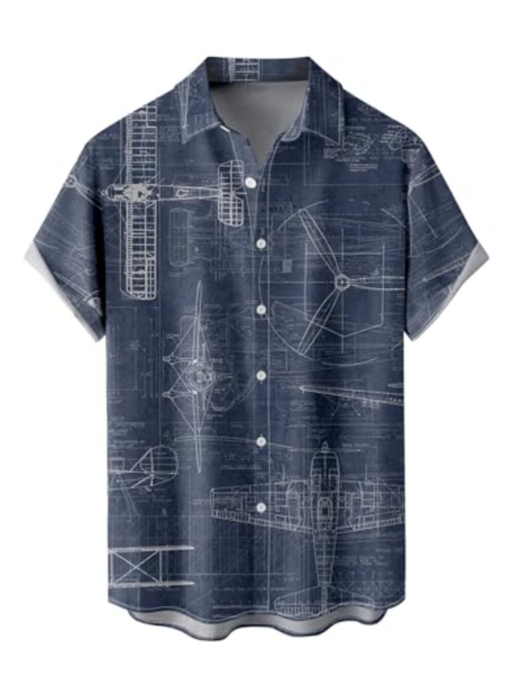 Men's Hawaiian Button Down Shirt Short Sleeve Loose Fit Casual Tropical Beach